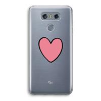 CaseCompany Hartje: LG G6 Transparant Hoesje