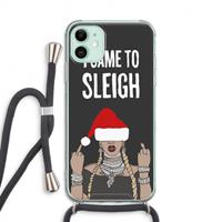 CaseCompany Came To Sleigh: iPhone 11 Transparant Hoesje met koord