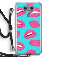 CaseCompany Bite my lip: LG G6 Transparant Hoesje met koord