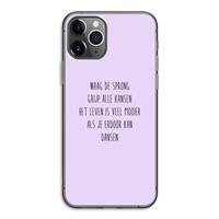 CaseCompany Sprong: iPhone 11 Pro Transparant Hoesje