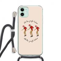 CaseCompany Jingle Ladies: iPhone 11 Transparant Hoesje met koord