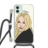 CaseCompany Mary Kate: iPhone 11 Transparant Hoesje met koord