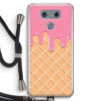 CaseCompany Ice cream: LG G6 Transparant Hoesje met koord