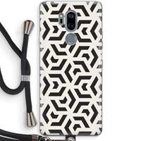 CaseCompany Crazy pattern: LG G7 Thinq Transparant Hoesje met koord