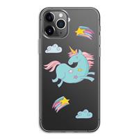 CaseCompany Vliegende eenhoorn: iPhone 11 Pro Transparant Hoesje