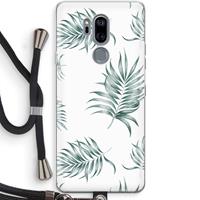 CaseCompany Simple leaves: LG G7 Thinq Transparant Hoesje met koord