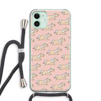 CaseCompany Ponys: iPhone 11 Transparant Hoesje met koord