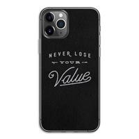 CaseCompany Never lose your value: iPhone 11 Pro Transparant Hoesje
