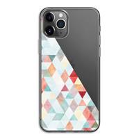 CaseCompany Gekleurde driehoekjes pastel: iPhone 11 Pro Transparant Hoesje