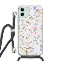 CaseCompany Terrazzo N°8: iPhone 11 Transparant Hoesje met koord