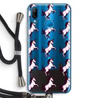 CaseCompany Musketon Unicorn: Huawei P20 Lite Transparant Hoesje met koord