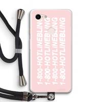 CaseCompany Hotline bling pink: Pixel 3 XL Transparant Hoesje met koord