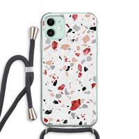 CaseCompany Terrazzo N°12: iPhone 11 Transparant Hoesje met koord