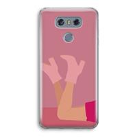 CaseCompany Pink boots: LG G6 Transparant Hoesje