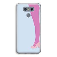 CaseCompany Pink panty: LG G6 Transparant Hoesje