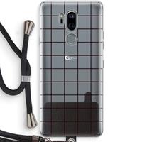 CaseCompany Rooster: LG G7 Thinq Transparant Hoesje met koord