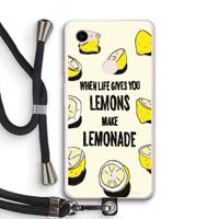 CaseCompany Lemonade: Pixel 3 XL Transparant Hoesje met koord