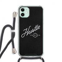 CaseCompany Hustle: iPhone 11 Transparant Hoesje met koord