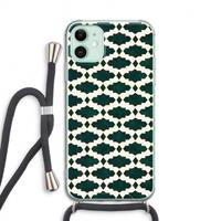 CaseCompany Moroccan tiles: iPhone 11 Transparant Hoesje met koord