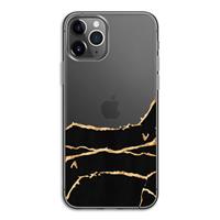 CaseCompany Gouden marmer: iPhone 11 Pro Transparant Hoesje