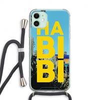 CaseCompany Habibi Majorelle : iPhone 11 Transparant Hoesje met koord