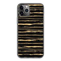 CaseCompany Gouden strepen: iPhone 11 Pro Transparant Hoesje