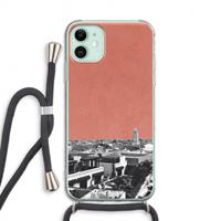 CaseCompany Marrakech Skyline : iPhone 11 Transparant Hoesje met koord