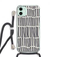 CaseCompany Moroccan stripes: iPhone 11 Transparant Hoesje met koord