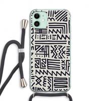 CaseCompany Marrakech print: iPhone 11 Transparant Hoesje met koord