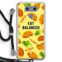 CaseCompany Eat Balanced: LG G6 Transparant Hoesje met koord