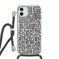 CaseCompany Moroccan Print: iPhone 11 Transparant Hoesje met koord