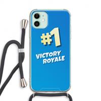 CaseCompany Victory Royale: iPhone 11 Transparant Hoesje met koord