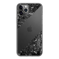 CaseCompany Zwart marmer: iPhone 11 Pro Transparant Hoesje