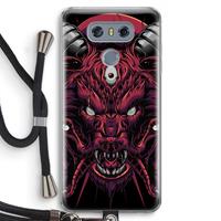 CaseCompany Hell Hound and Serpents: LG G6 Transparant Hoesje met koord