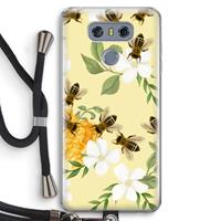 CaseCompany No flowers without bees: LG G6 Transparant Hoesje met koord