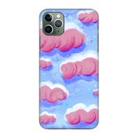 CaseCompany Roze wolken met vogels: Volledig geprint iPhone 11 Pro Max Hoesje