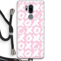 CaseCompany XOXO: LG G7 Thinq Transparant Hoesje met koord