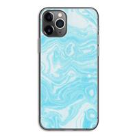 CaseCompany Waterverf blauw: iPhone 11 Pro Transparant Hoesje