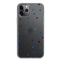 CaseCompany Blauwe stippen: iPhone 11 Pro Transparant Hoesje