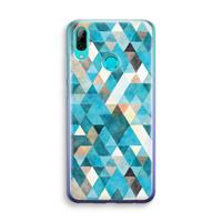 CaseCompany Gekleurde driehoekjes blauw: Huawei P Smart (2019) Transparant Hoesje
