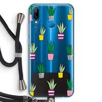 CaseCompany Sanseveria: Huawei P20 Lite Transparant Hoesje met koord