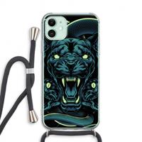 CaseCompany Cougar and Vipers: iPhone 11 Transparant Hoesje met koord