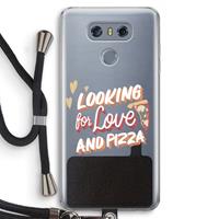CaseCompany Pizza is the answer: LG G6 Transparant Hoesje met koord