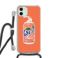 CaseCompany S(peach)less: iPhone 11 Transparant Hoesje met koord