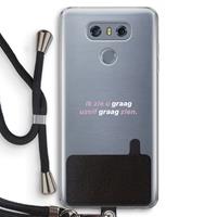 CaseCompany uzelf graag zien: LG G6 Transparant Hoesje met koord