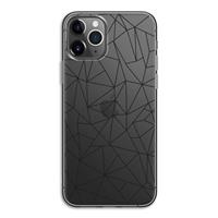 CaseCompany Geometrische lijnen zwart: iPhone 11 Pro Transparant Hoesje