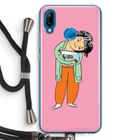 CaseCompany Visknuffel: Huawei P20 Lite Transparant Hoesje met koord