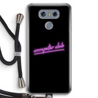 CaseCompany Vice Black: LG G6 Transparant Hoesje met koord
