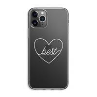 CaseCompany Best heart pastel: iPhone 11 Pro Max Transparant Hoesje
