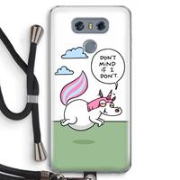 CaseCompany Unicorn: LG G6 Transparant Hoesje met koord